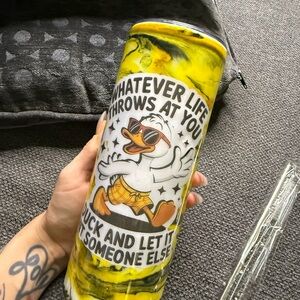 Yellow Duck Graphic Tumbler